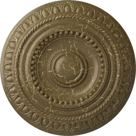 Ekena Millwork Artis Ceiling Medallion (Fits Canopies up to 6 7/8"), 15 3/4"OD x 1 3/8"P, Mississippi Mud Crackle CM15ARMMC